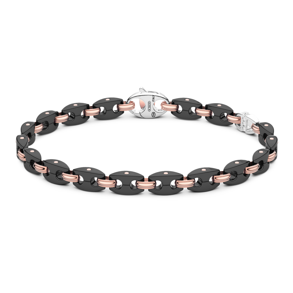 Bracciale Zancan in oro 18kt e ceramica nera.