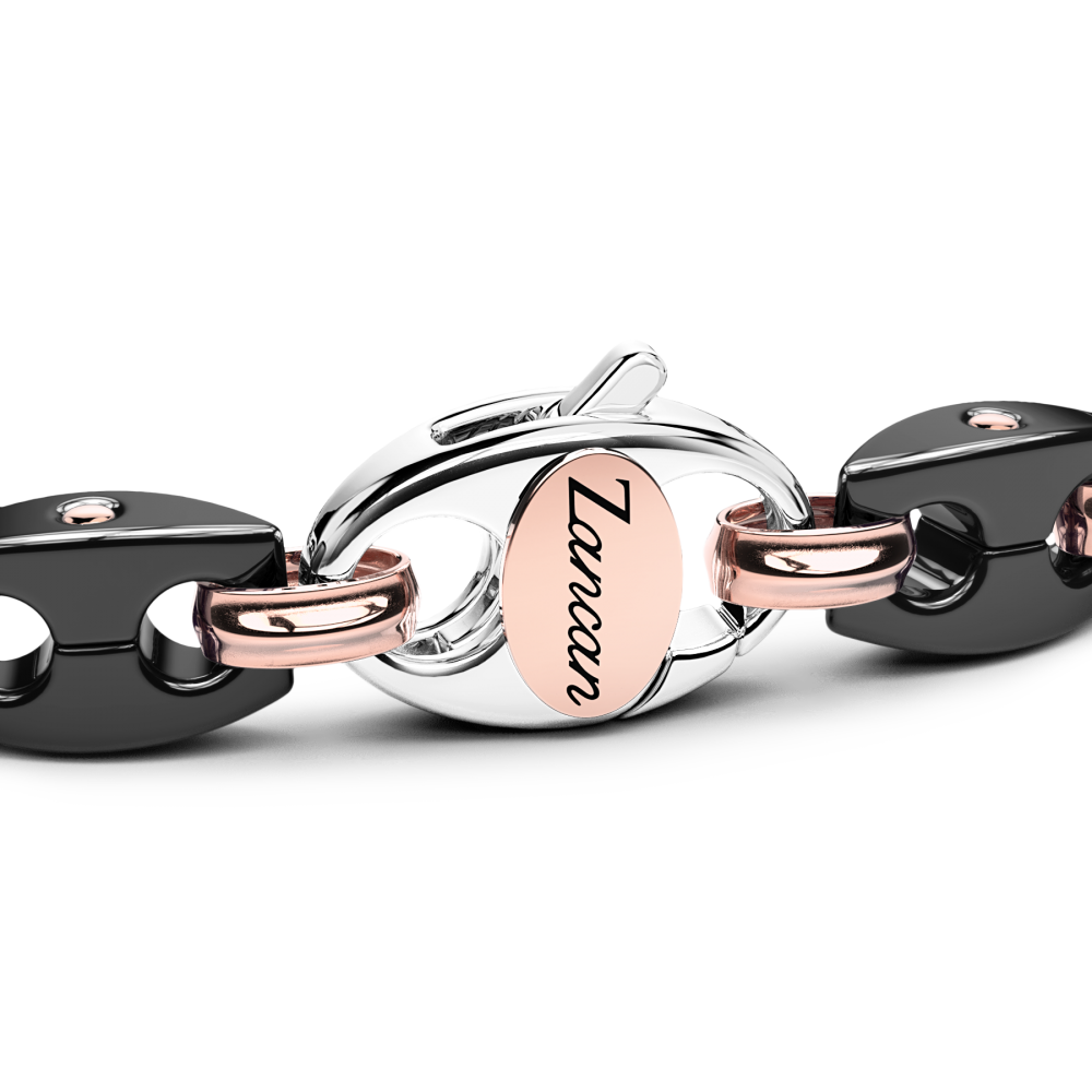 Bracciale Zancan in oro 18kt e ceramica nera.