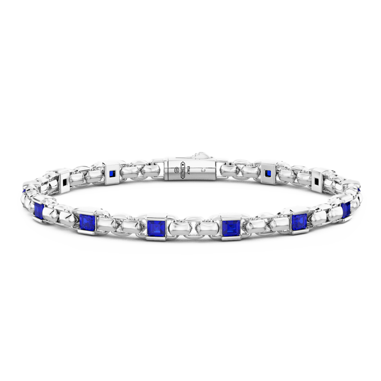 Bracciale Zancan in argento 925 con pietre naturali.