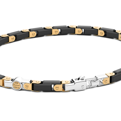 Bracciale Zancan in oro 18kt e ceramica nera.