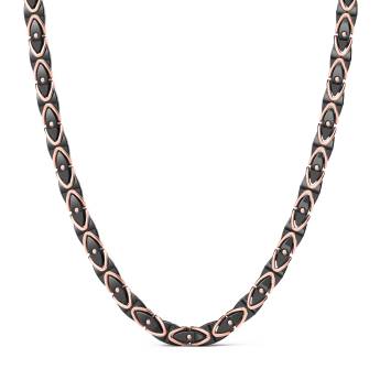 Zancan 18k gold and black ceramic necklace.