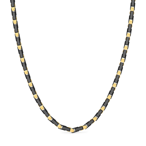 Zancan 18k gold and black ceramic necklace.