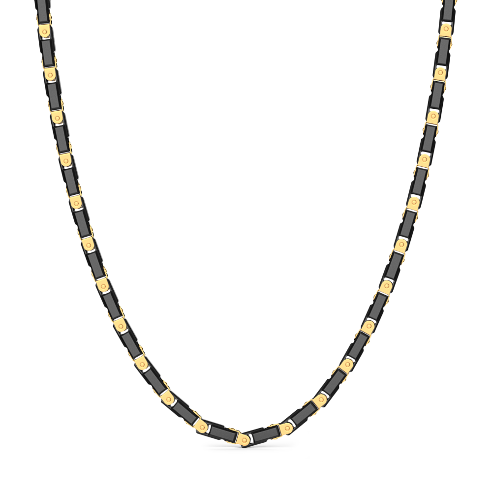 Collar Zancan de oro de 18 quilates y cerámica negra.
