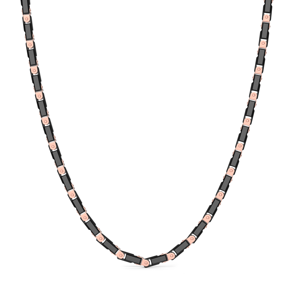Zancan 18k gold and black ceramic necklace.