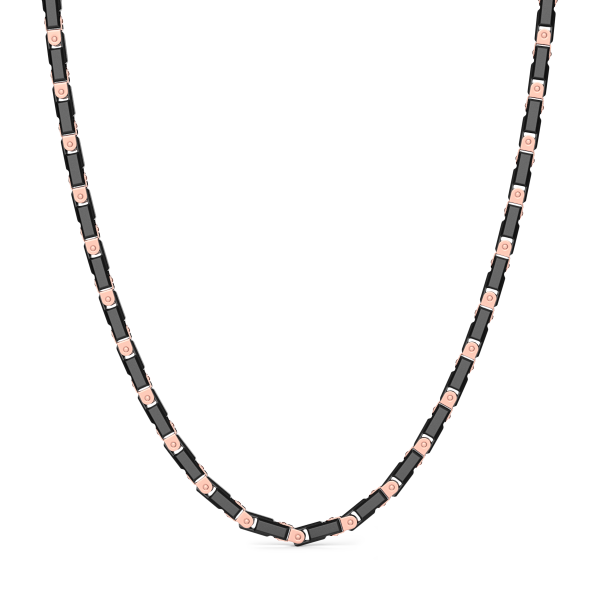 Zancan 18k gold and black ceramic necklace.