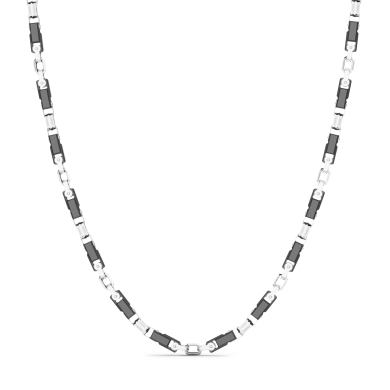 Zancan 18k gold and black ceramic necklace.