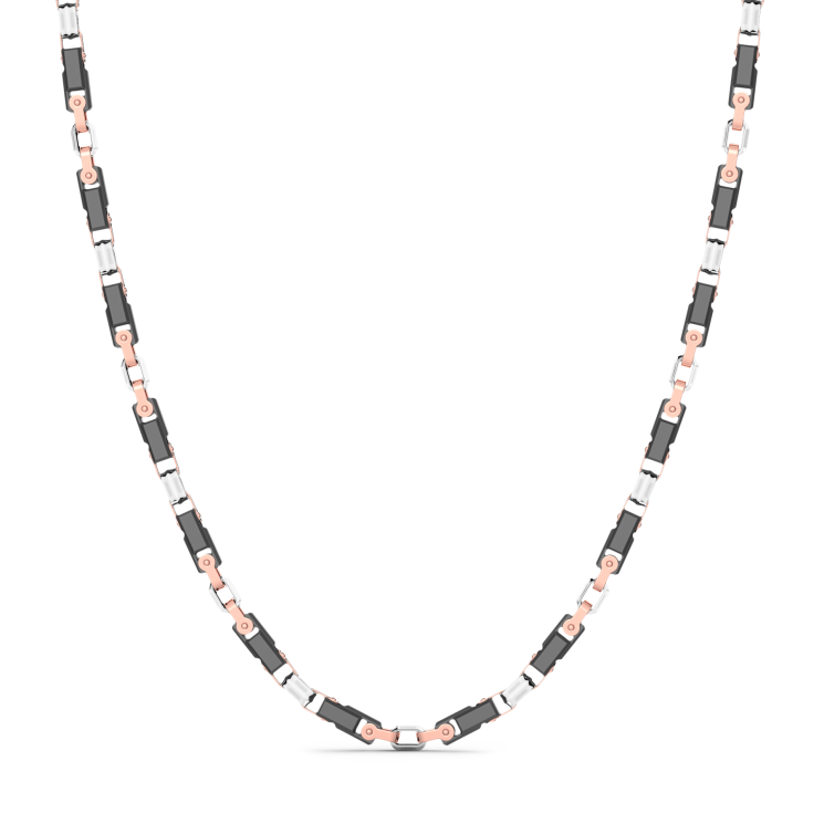 Collar Zancan de oro de 18 quilates y cerámica negra.