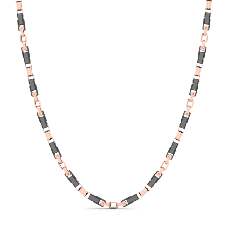 Zancan 18k gold and black ceramic necklace.