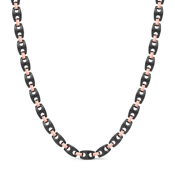 Zancan Halskette aus 18kt Gold, schwarzer Keramik und Diamanten.