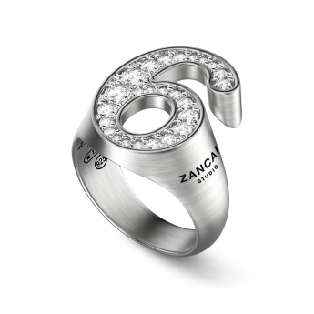 Anello Zancan Studio in argento e pietre. 2
