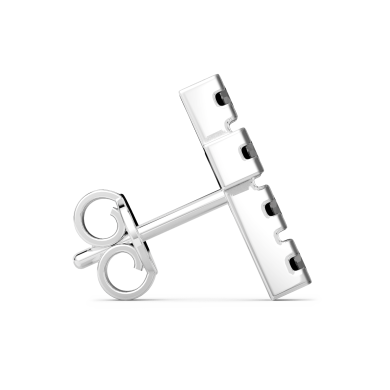 Boucle d'oreille Zancan en argent.