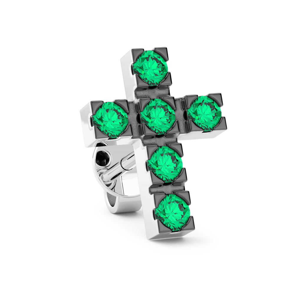Zancan earring in sterling silver.