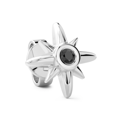 Boucle d'oreille Zancan en argent.