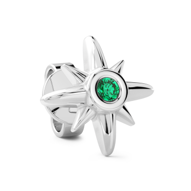 Boucle d'oreille Zancan en argent.