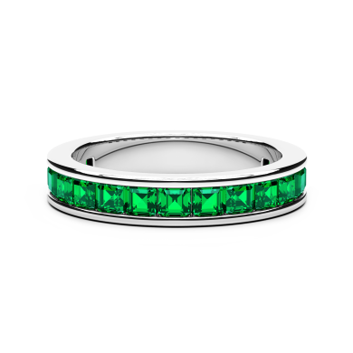 Zancan band ring in sterling silver and natural stones.