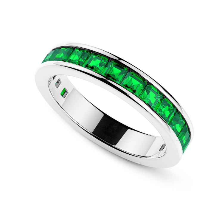 Zancan band ring in sterling silver and natural stones.