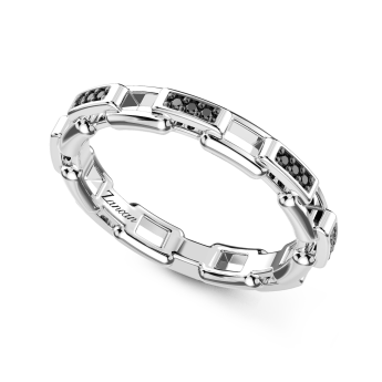 Anello a fascia Zancan in argento e pietre naturali. 2