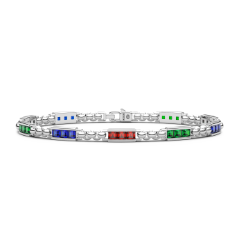 Bracciale Zancan in argento con pietre naturali.