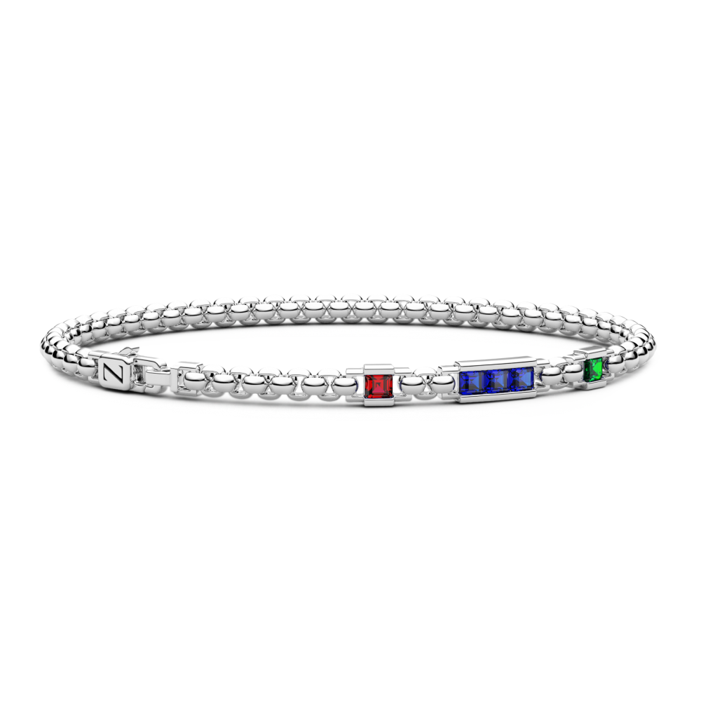 Bracciale Zancan in argento con pietre naturali.