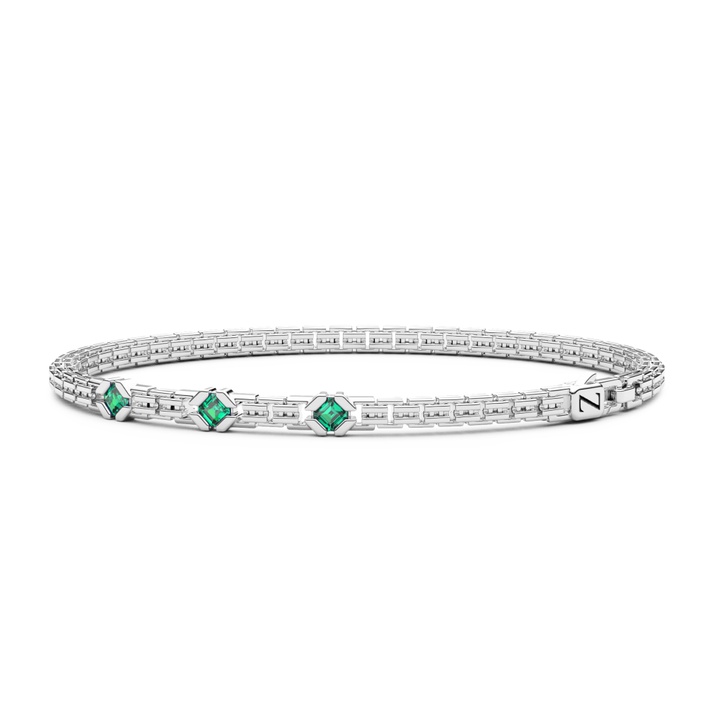 Zancan silver bracelet with natural stones.