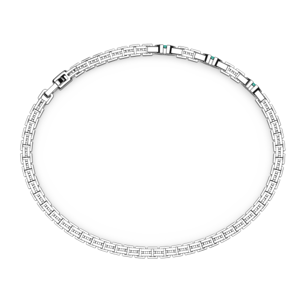 Zancan silver bracelet with natural stones.
