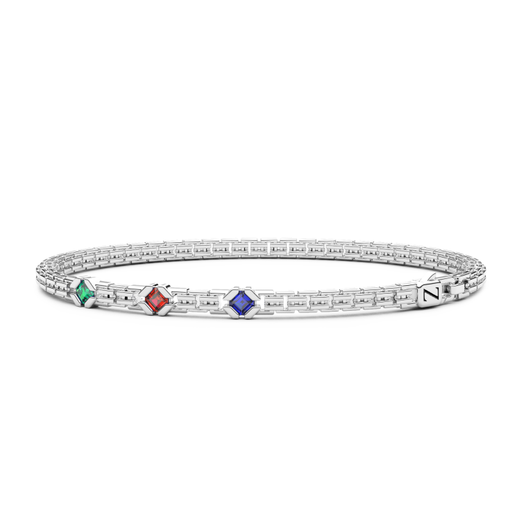 Zancan silver bracelet with natural stones.