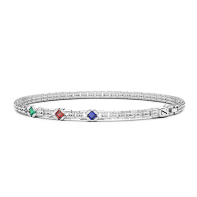Zancan silver bracelet with natural stones.