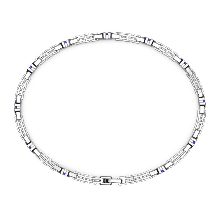 Zancan silver bracelet with natural stones.