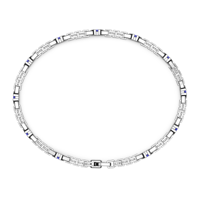 Zancan silver bracelet with natural stones.