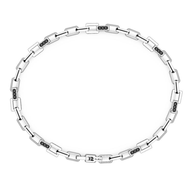 Bracciale Zancan in argento con pietre naturali.