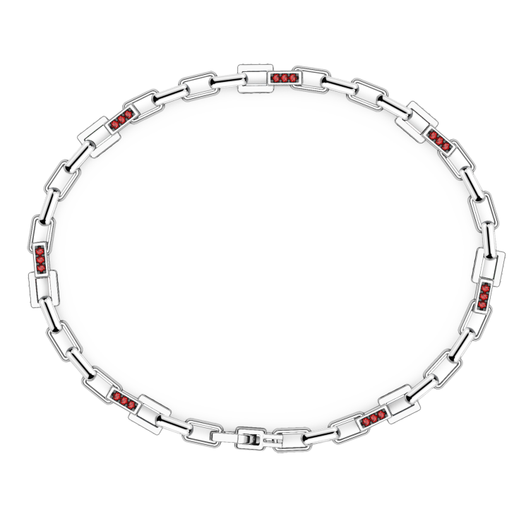 Zancan silver bracelet with natural stones.