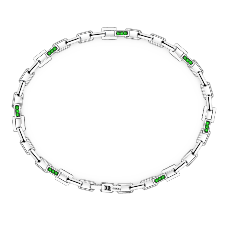 Zancan silver bracelet with natural stones.