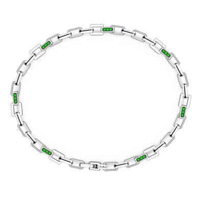 Zancan silver bracelet with natural stones.
