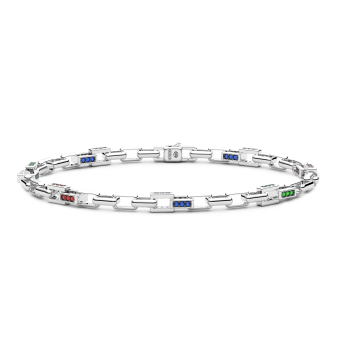 Bracciale Zancan in argento con pietre naturali.