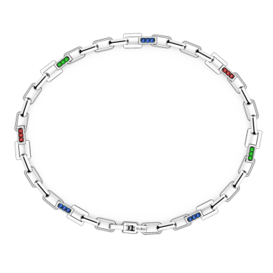 Bracciale Zancan in argento con pietre naturali.