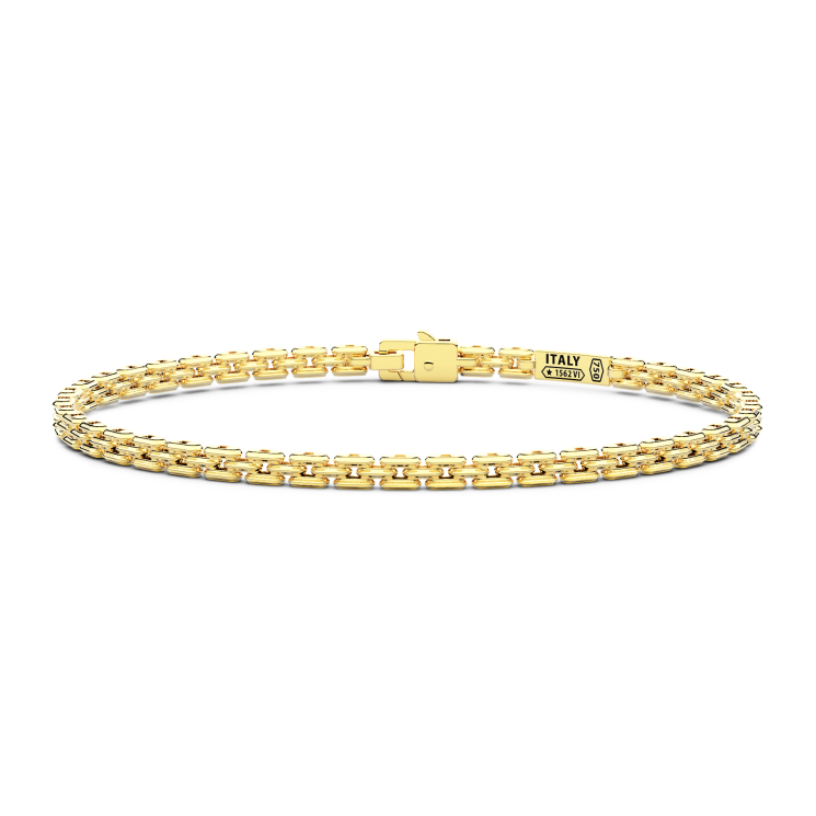 Pulsera Zancan de oro blanco con diamantes.