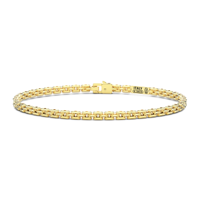 Pulsera Zancan de oro blanco con diamantes.