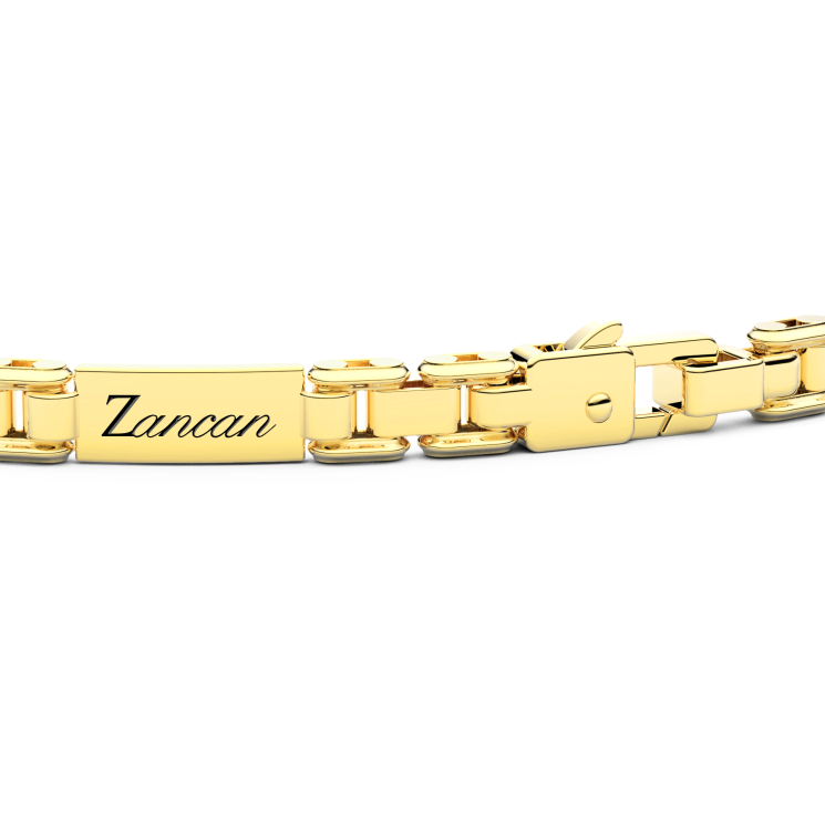 Pulsera Zancan de oro blanco con diamantes.