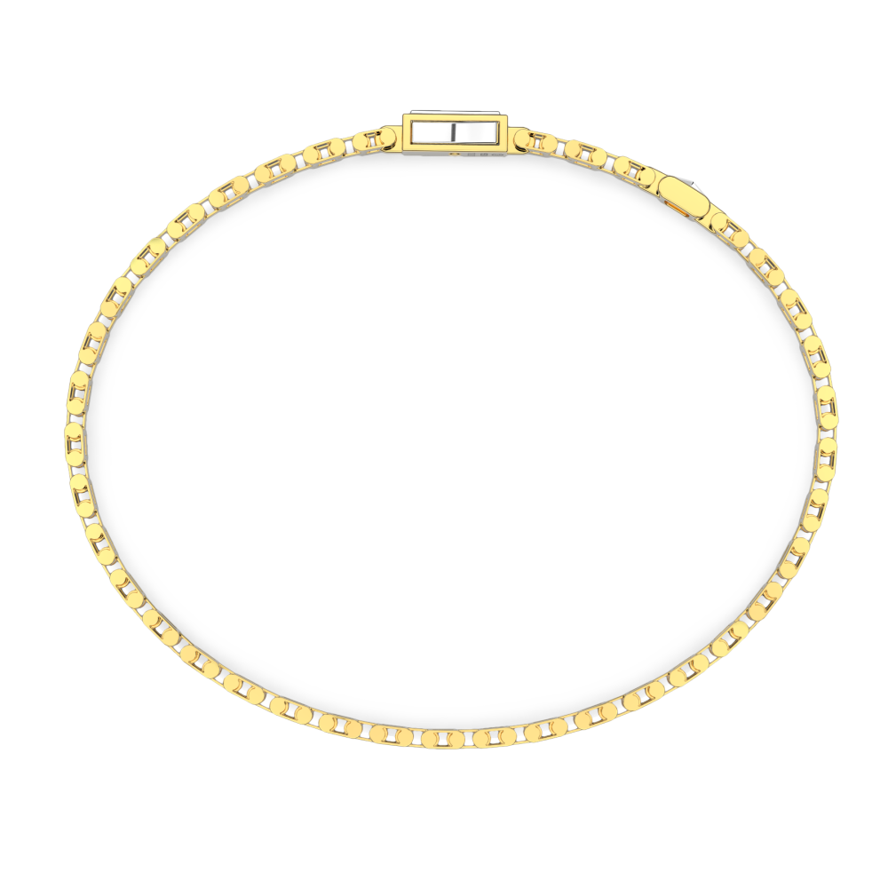 Pulsera Zancan de oro blanco con diamantes.