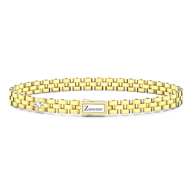 Pulsera Zancan de oro blanco con diamantes.