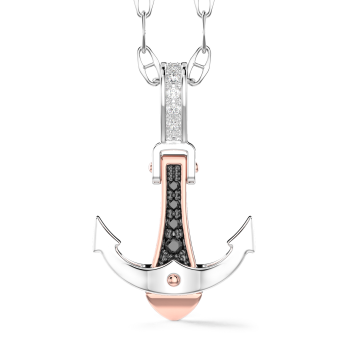 Zancan-Kette aus Gold mit Windrosenanhänger und Diamanten.