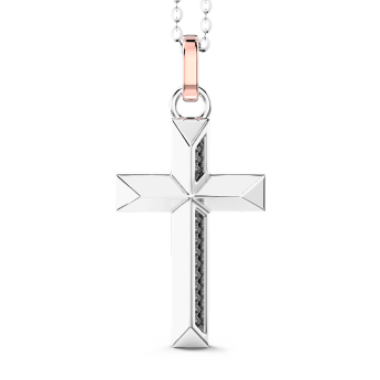 Collar Zancan de oro con colgante de rosa de los vientos y diamantes.