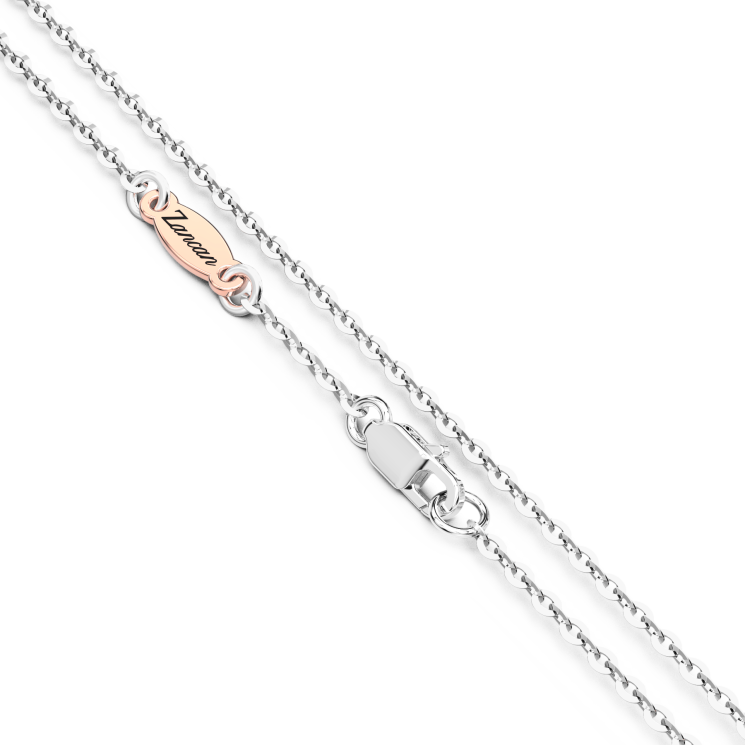 Collana Zancan in oro con pendente a croce e diamanti.