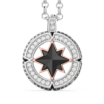 Collana a rosa dei venti Zancan in oro e diamanti.