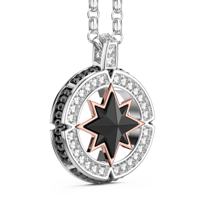 Collana a rosa dei venti Zancan in oro e diamanti. 2