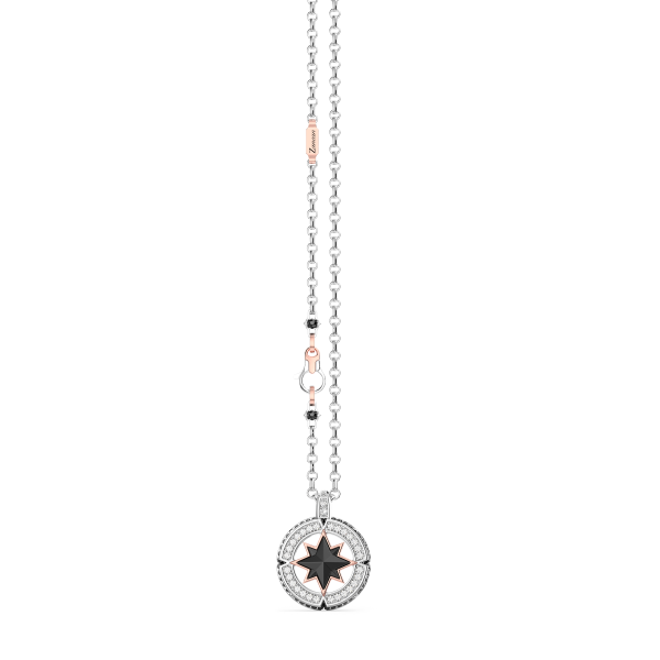 Collana a rosa dei venti Zancan in oro e diamanti.