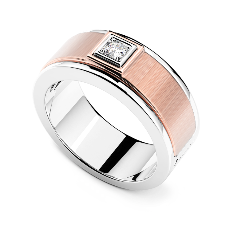 Anello Zancan in oro 18kt con diamante solitario.