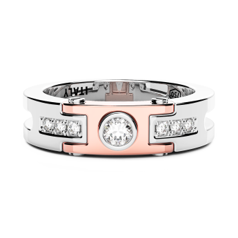 Anello Zancan in oro 18kt con diamante solitario.