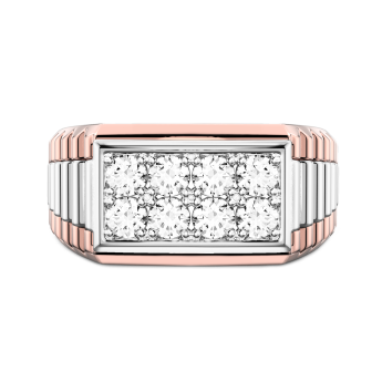 Anello uomo Zancan in oro 18kt con diamantI.