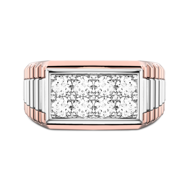Anello uomo Zancan in oro 18kt con diamantI.
